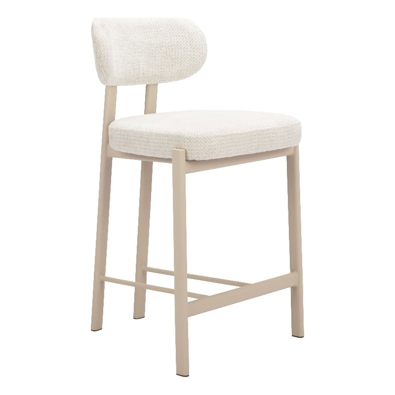 Pemberly Row Contemporary Counter Stool (Set of 2) Light Gray
