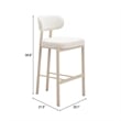 Pemberly Row Contemporary Engineered Wood Barstool (Set of 2) Light Gray