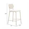 Pemberly Row Contemporary Counter Stool (Set of 4) Light Gray
