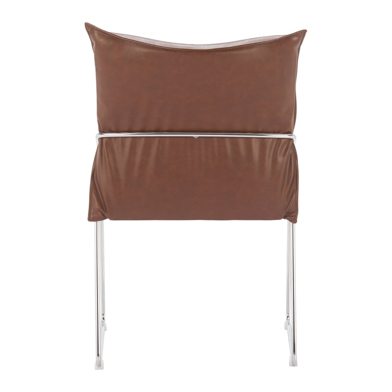Pemberly Row Contemporary Engineered Wood Dining Chair (Set of 2) Brown