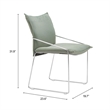 Pemberly Row Contemporary Engineered Wood Dining Chair (Set of 2) Green