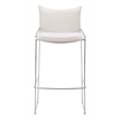 Pemberly Row Contemporary Engineered Wood Barstool White Indoor