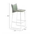 Pemberly Row Contemporary Engineered Wood Barstool Green Indoor