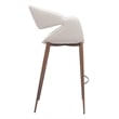 Pemberly Row Contemporary Engineered Wood Barstool Beige & Walnut