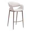Pemberly Row Contemporary Engineered Wood Barstool Beige & Walnut