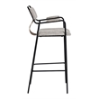 Pemberly Row Contemporary Metal Barstool (Set of 2) Gray Tweed