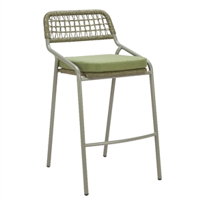 Pemberly Row Modern / Contemporary Metal Barstool (Set of 2) Green