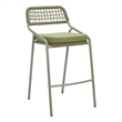Pemberly Row Modern / Contemporary Metal Barstool (Set of 2) Green