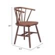 Pemberly Row Contemporary Solid Wood Dining Chair (Set of 2) Walnut