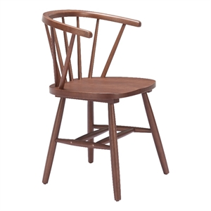 Pemberly Row Contemporary Solid Wood Dining Chair (Set of 2) Walnut