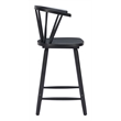 Pemberly Row Contemporary Solid Wood Counter Stool (Set of 2) Black