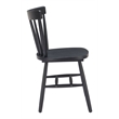 Pemberly Row Contemporary Solid Wood Dining Chair (Set of 2) Black