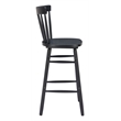 Pemberly Row Contemporary Solid Wood Barstool (Set of 2) Black
