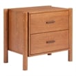 Pemberly Row Modern / Contemporary Solid Wood Nightstand Walnut
