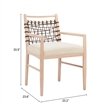 Pemberly Row Contemporary Solid Wood Dining Chair (Set of 2) Ivory