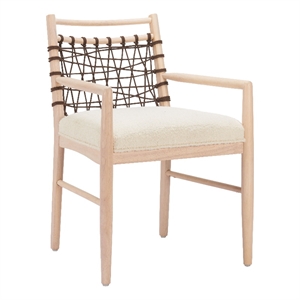 Pemberly Row Contemporary Solid Wood Dining Chair (Set of 2) Ivory