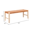 Pemberly Row Modern / Contemporary Solid Wood Bench Tan Indoor
