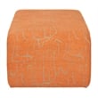 Pemberly Row Modern / Contemporary Solid Wood Bench Abstract Orange