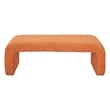 Pemberly Row Modern / Contemporary Solid Wood Bench Abstract Orange
