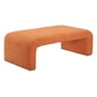 Pemberly Row Modern / Contemporary Solid Wood Bench Abstract Orange