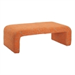 Pemberly Row Modern / Contemporary Solid Wood Bench Abstract Orange