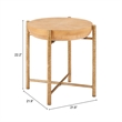 Pemberly Row Modern / Contemporary Metal Side Table Natural Finish