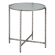 Pemberly Row Modern / Contemporary Metal Side Table Silver Finish