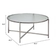 Pemberly Row Modern / Contemporary Metal Coffee Table Silver