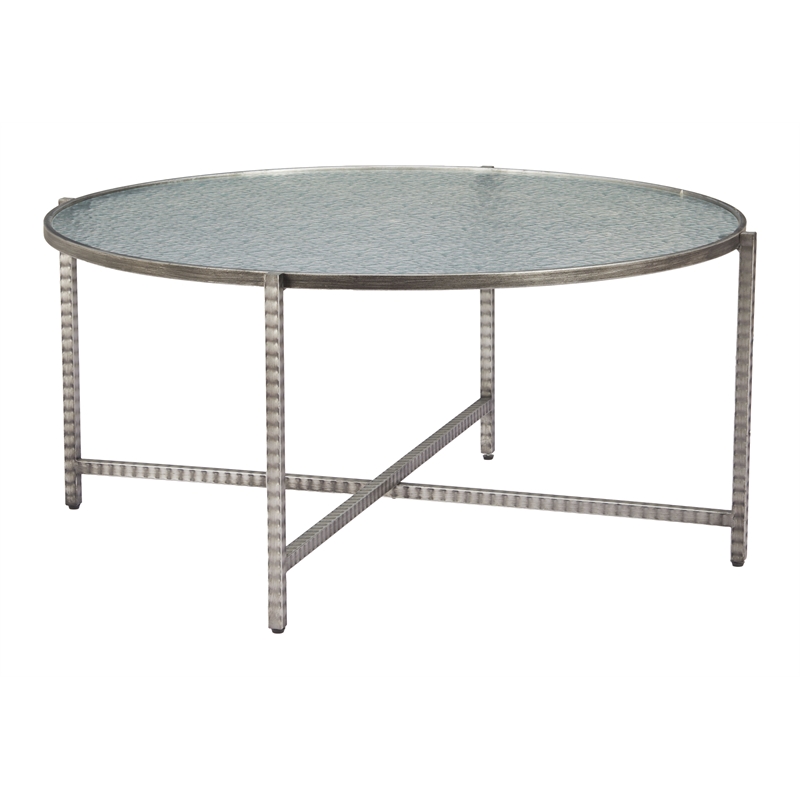Pemberly Row Modern / Contemporary Metal Coffee Table Silver