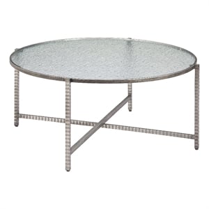 Pemberly Row Modern / Contemporary Metal Coffee Table Silver