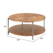 Pemberly Row Modern / Contemporary Metal Coffee Table Brown Finish