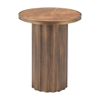Pemberly Row Modern / Contemporary Metal Side Table Brown Finish