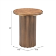 Pemberly Row Modern / Contemporary Metal Side Table Brown Finish