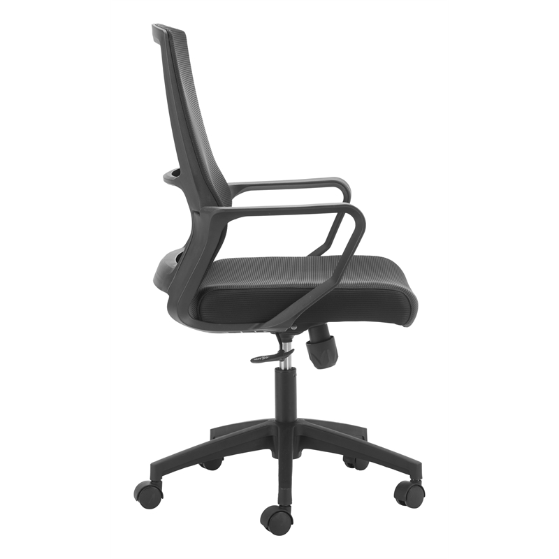 Pemberly Row Modern / Contemporary Nylon Low Back Office Chair Black