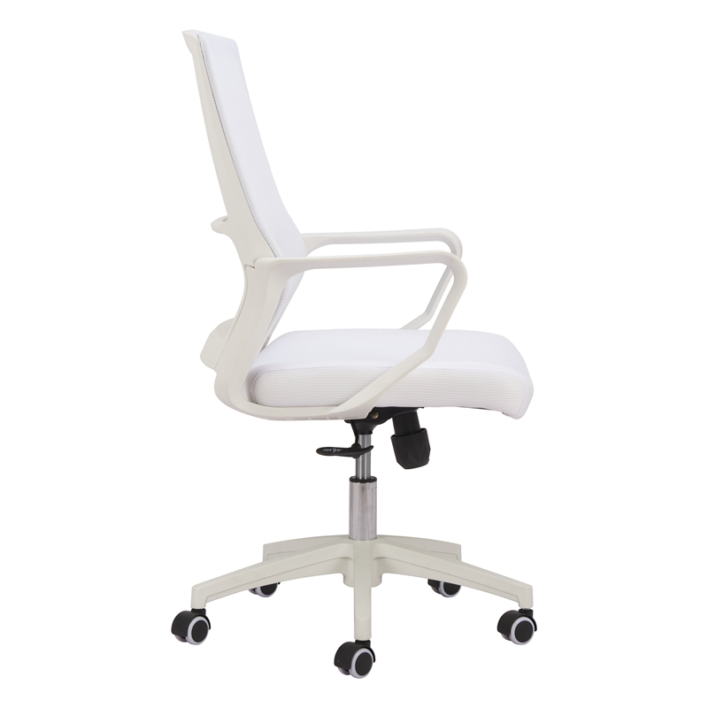 Pemberly Row Modern / Contemporary Nylon Low Back Office Chair White