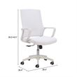 Pemberly Row Modern / Contemporary Nylon Low Back Office Chair White