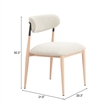Pemberly Row Contemporary Armless Dining Chair (Set of 2) Oyster Gray & Natural