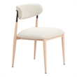 Pemberly Row Contemporary Armless Dining Chair (Set of 2) Oyster Gray & Natural