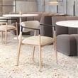 Pemberly Row Contemporary Dining Chair (Set of 2) Oyster Gray & Natural