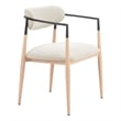 Pemberly Row Contemporary Dining Chair (Set of 2) Oyster Gray & Natural