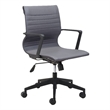 Pemberly Row Modern / Contemporary Metal Office Chair Dark Gray