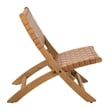 Pemberly Row Modern / Contemporary Solid Wood Lounge Chair Brown