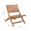 Pemberly Row Modern / Contemporary Solid Wood Lounge Chair Brown