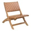 Pemberly Row Modern / Contemporary Solid Wood Lounge Chair Brown