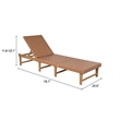 Pemberly Row Modern / Contemporary Solid Wood Chaise Lounge Brown