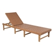 Pemberly Row Modern / Contemporary Solid Wood Chaise Lounge Brown