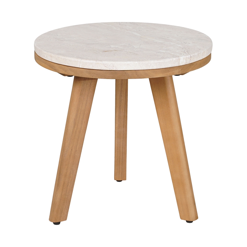 Pemberly Row Modern / Contemporary Solid Wood Side Table Natural