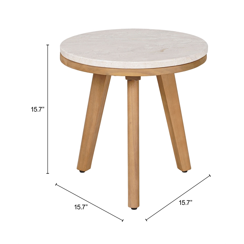 Pemberly Row Modern / Contemporary Solid Wood Side Table Natural
