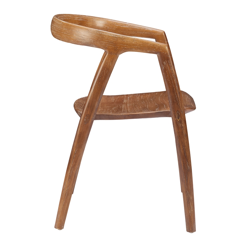 Pemberly Row Contemporary Solid Wood Dining Chair (Set of 2) Walnut