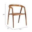 Pemberly Row Contemporary Solid Wood Dining Chair (Set of 2) Walnut